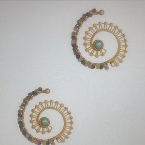 Rent The Runway Gas Bijoux Turquoise Multi Calliope Earrings.